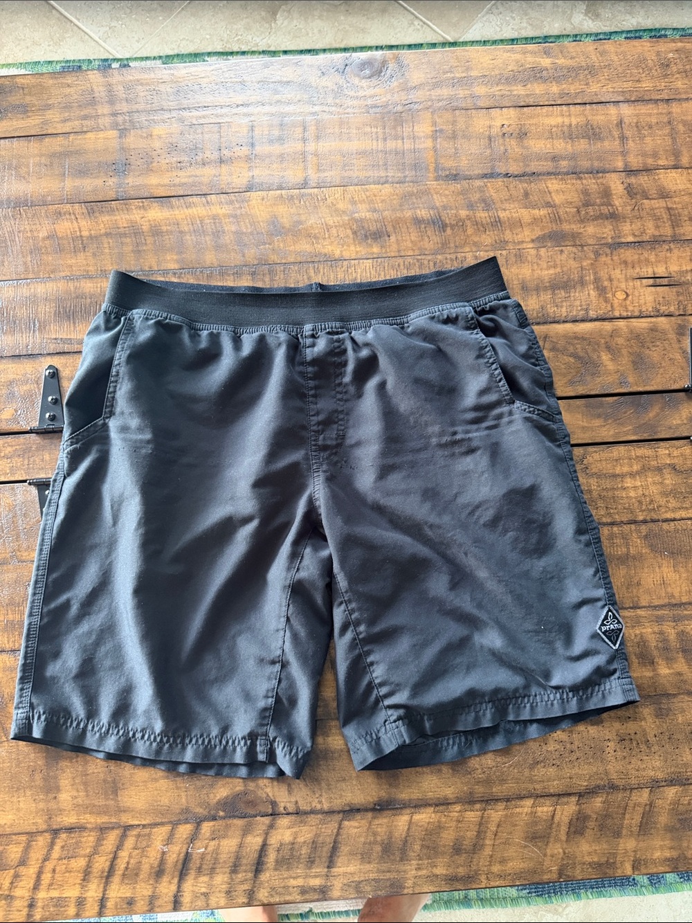 Prana Men's Black Athletic Shorts with Elastic Waist